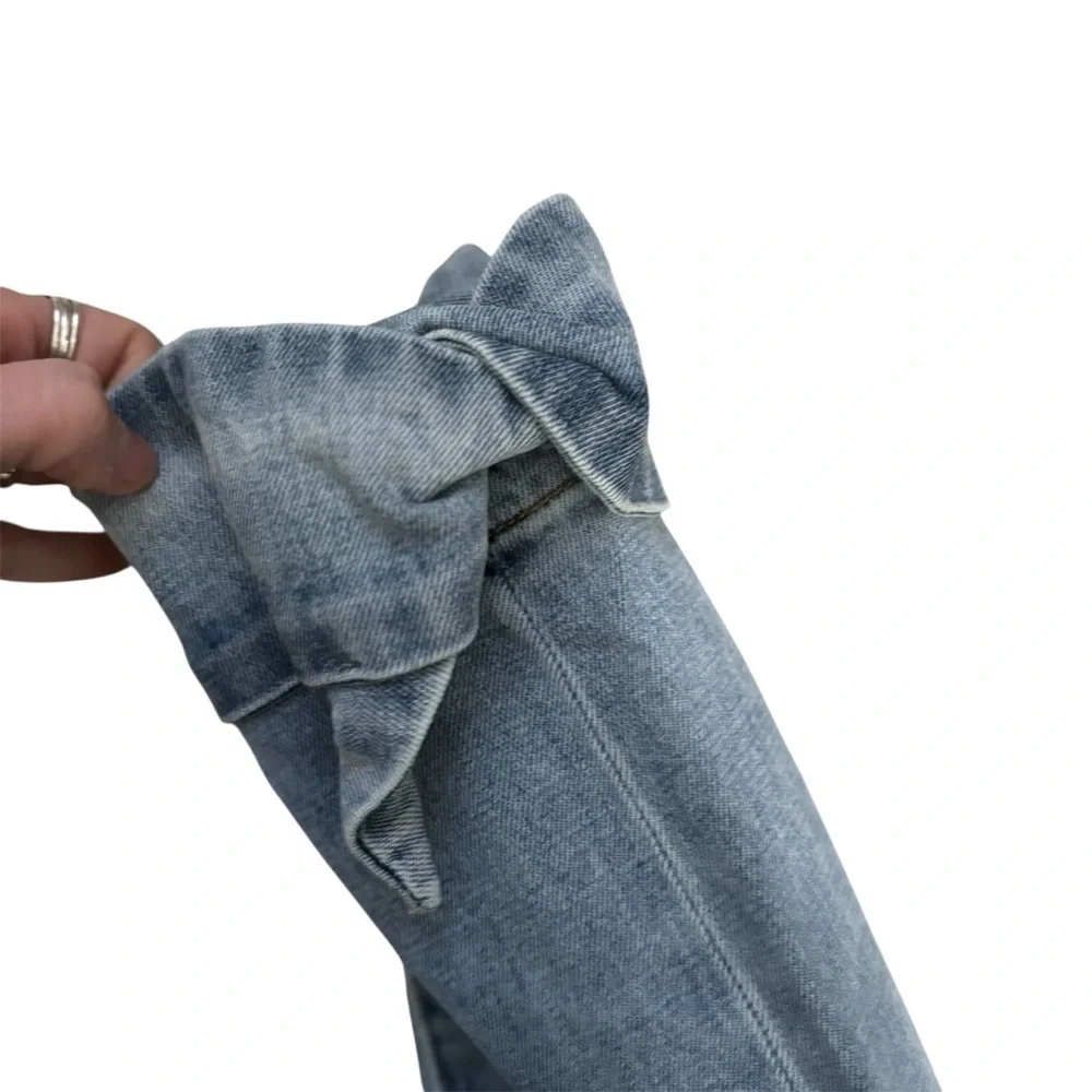 Sam Edelman Light Wash Jeans | Denim Capris | Cropped Bow Detail Jean | Size 27 - Picture 4 of 4